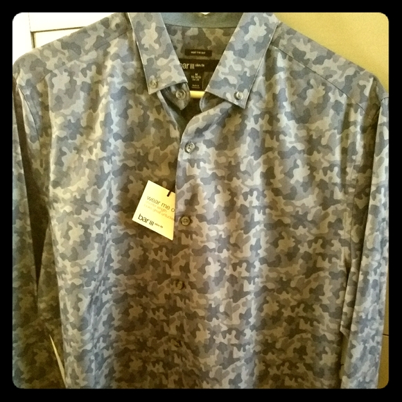 New! Bar lll Slim fit long sleeve shirt Medium - Picture 1 of 5